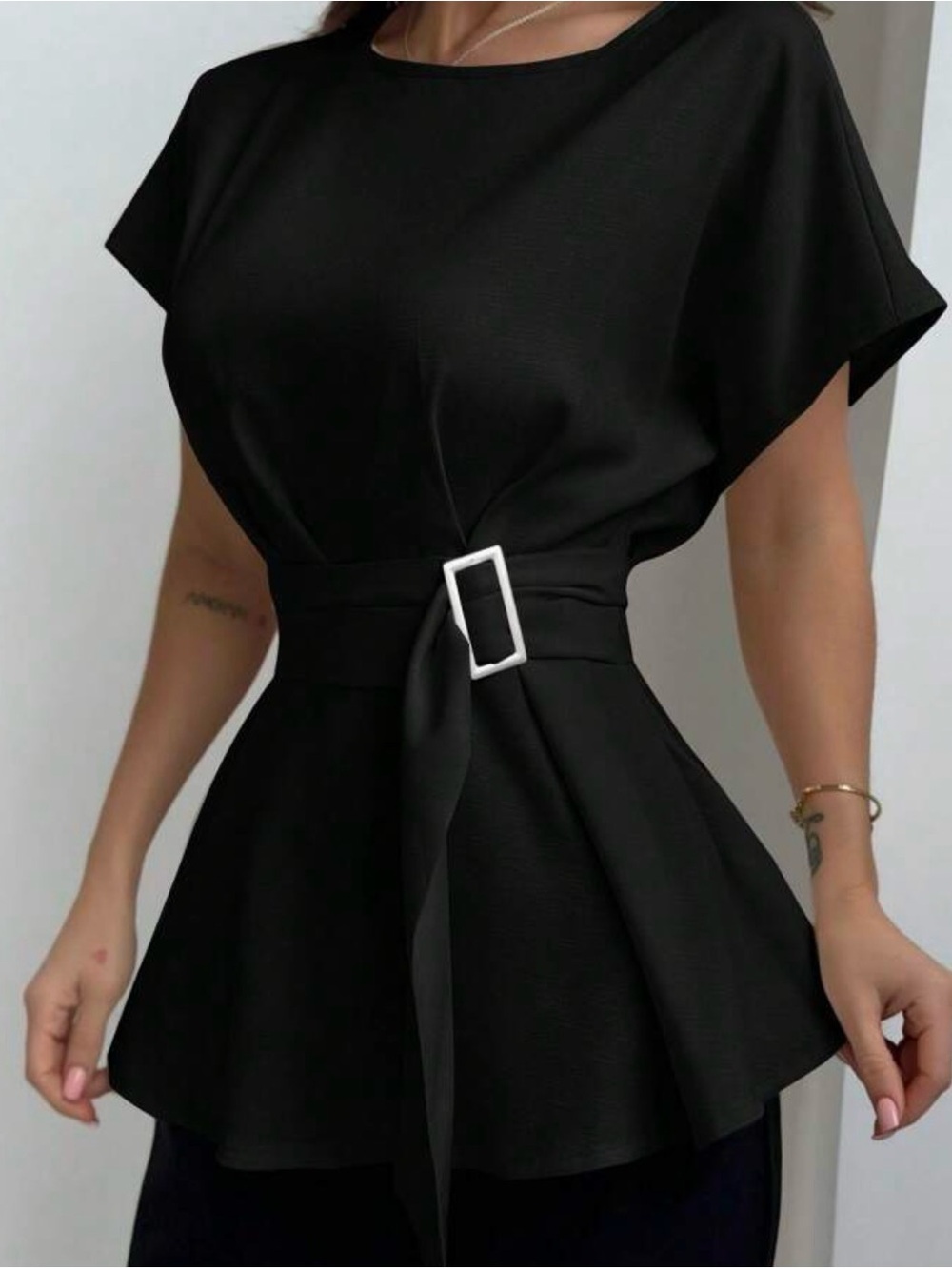 Black Fitted Blouse